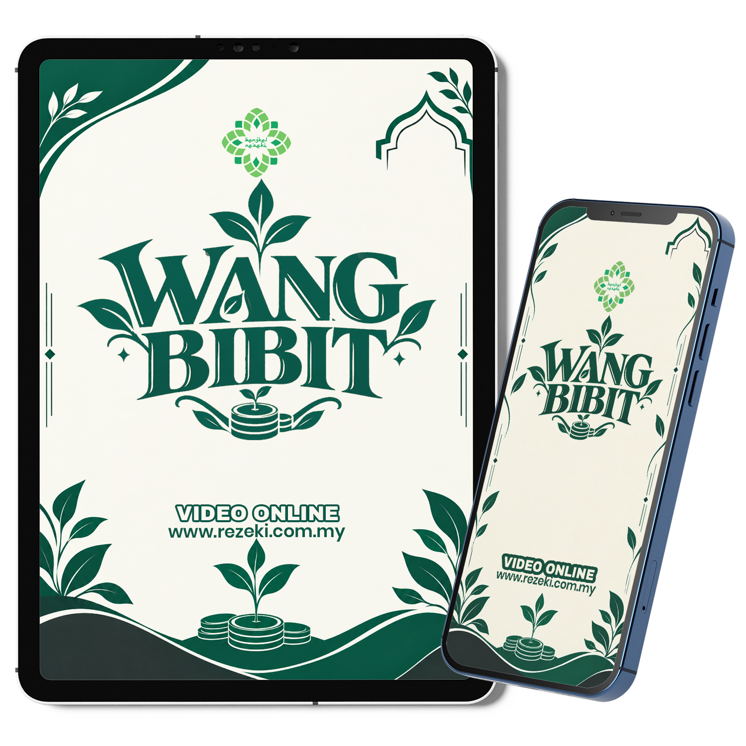 Video Wang Bibit dalam paparan tablet dan telefon